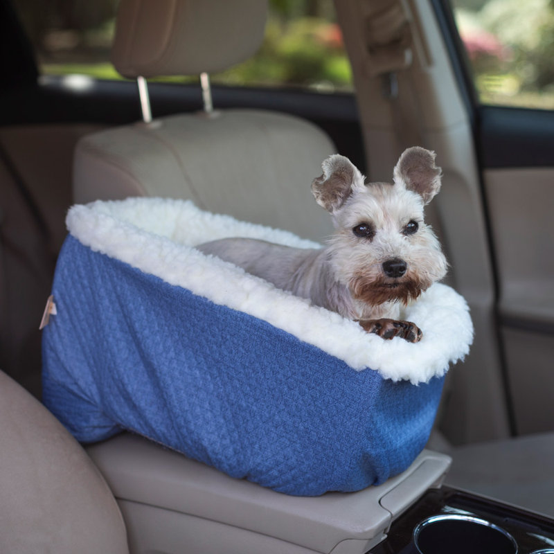 Siège d'auto console Snoozer avec tissu intérieur / extérieur, Petit (l 9 po x P 15 po x H 7 po), Bleu