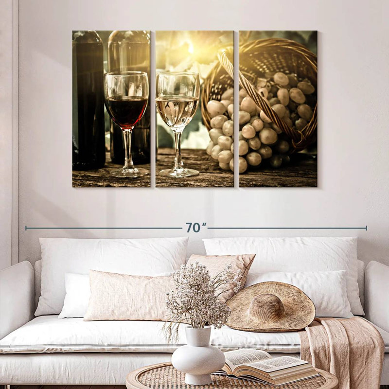Yarlin Spring Vineyard Wine, 32" H x 50" W