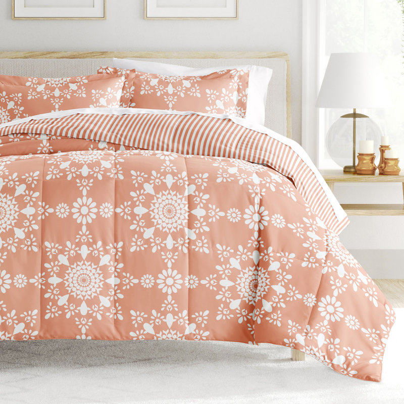 Édredon en duvet synthétique réversible Daisy Medallion, Grand, Argile