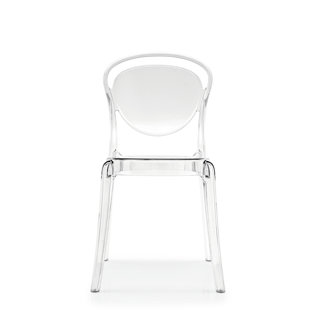 Chaise Parisienne transparente avec assise en polycarbonate