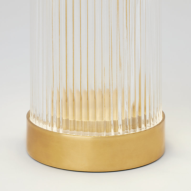 Tawa Accent Rechargeable Table Lamp, Natural Brass