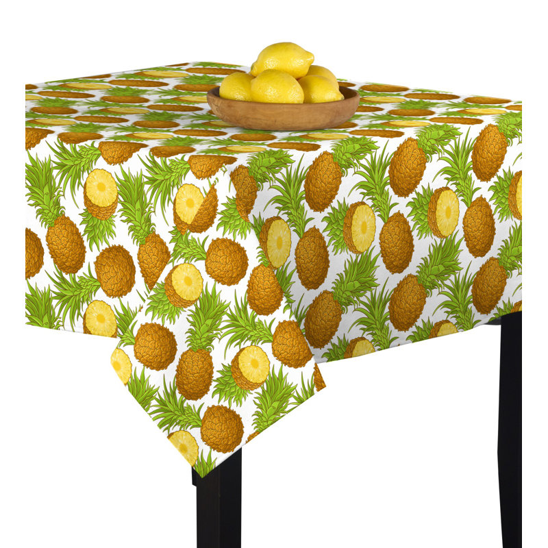 Pineapples Geometric Square Tablecloth, 60" x 60"