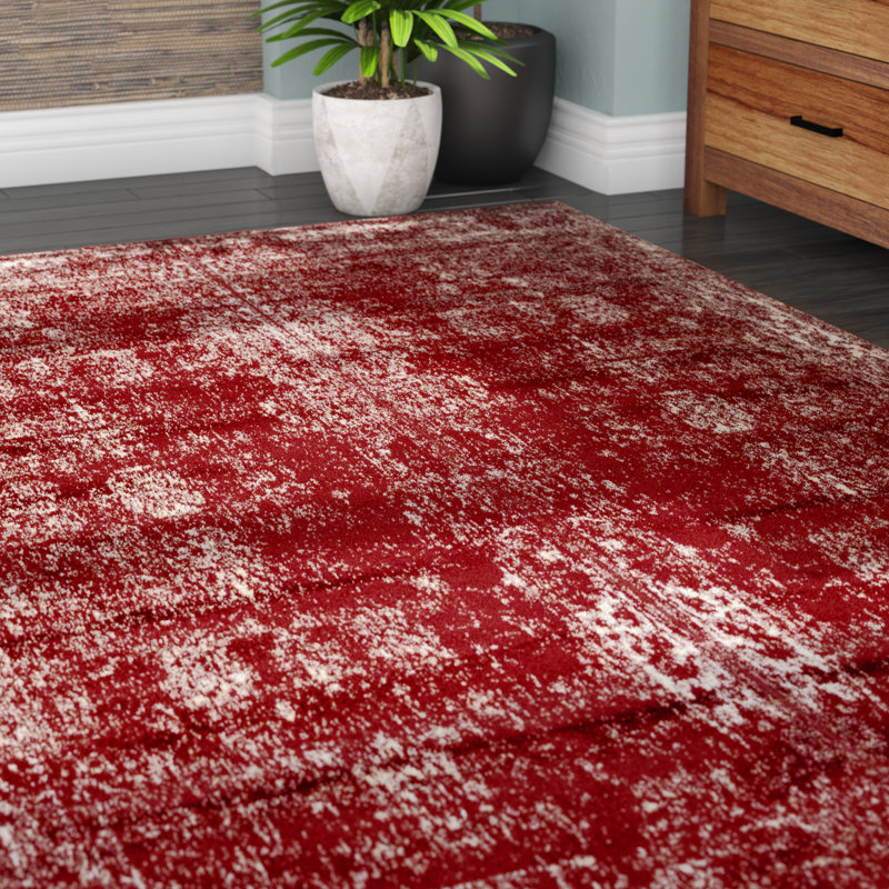 Tapis floral bourgogne Brandt, Rectangulaire 7 pi 1 po x 10 pi