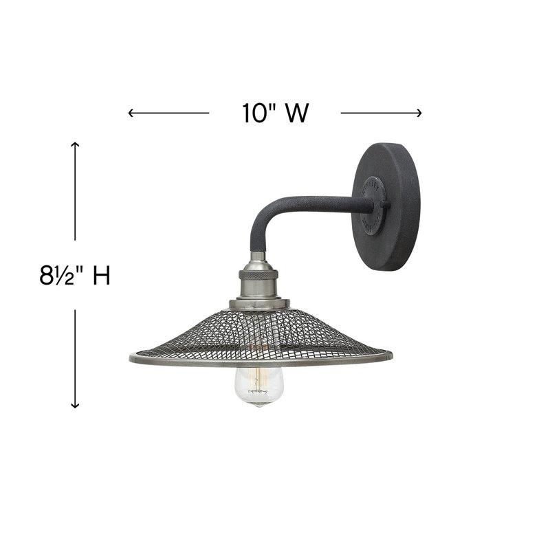 Rigby 1-Light Wall Sconce, Aged Zinc