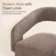Chaise rembourrée en tonneau avec roulettes cachées-133458018