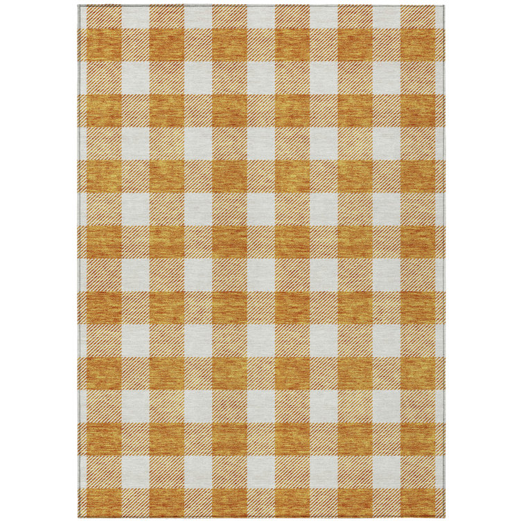Colzie Flatweave Checkered Indoor / Outdoor Rug