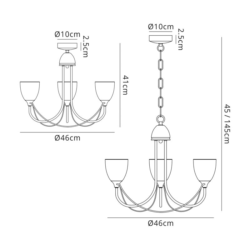 Kirkpatrick 3 - Light Shaded Chandelier