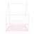 Twin Size Metal House Bed, Pink-2110046146-2110046145