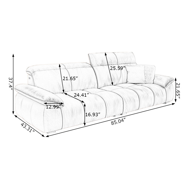 Causeuse-coussin modulaire en cuir véritable brun, Brun