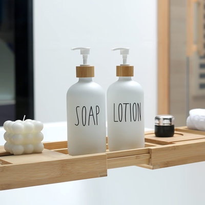 White Soap Dispenser Bathroom Set, Soap And Lotion Dispenser Set Suitable For Bathroom Accessories Decor. (White)