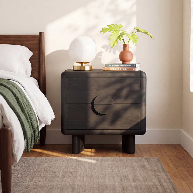Circa Nightstand, Black, Black