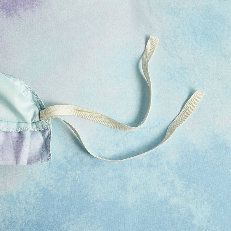 Housse de couette pour lit simple à imprimé Tie Dye