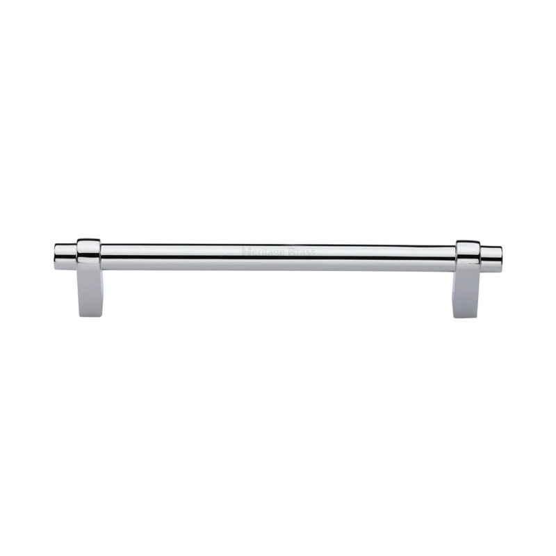 Heritage Brass Heritage Cabinet Pull Industrial Design, 190cm L x 12cm W, Polished Chrome