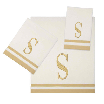 IVR/GLD Monogram Towel Set