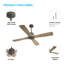 Ventilateur de plafond en bois massif à 4 pales Cayemite-1492827802-1492827803