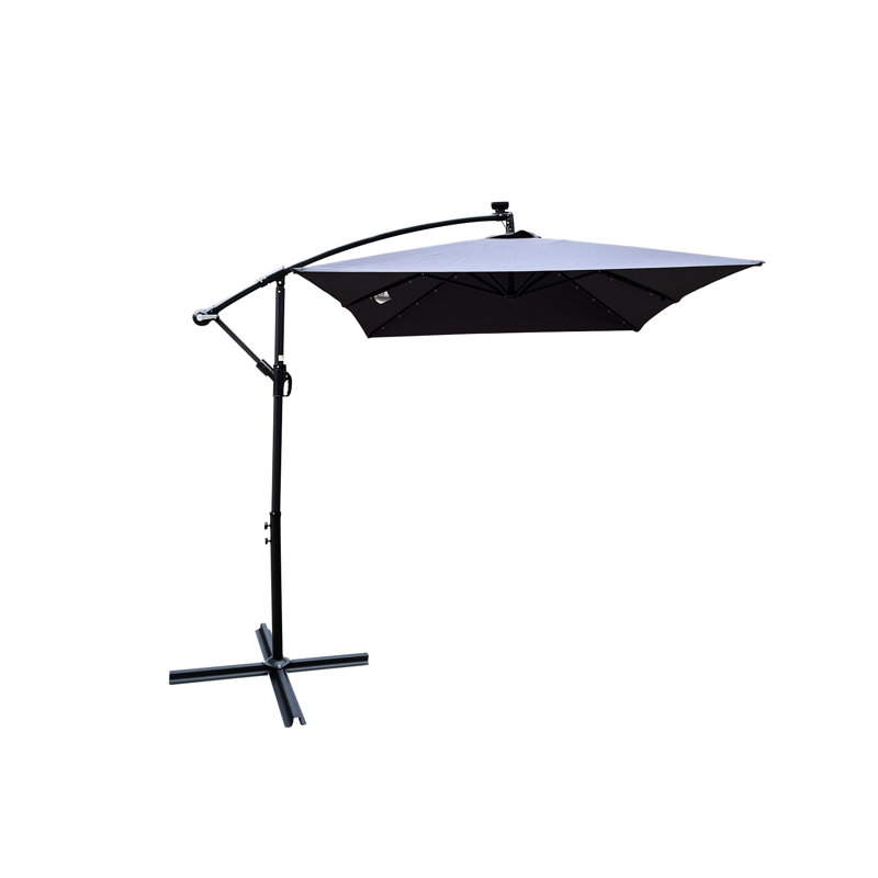 26 parasols de patio à DEL à énergie solaire de 2 x 3 m - résistants aux intempéries, pour piscine, terrasse et jardin