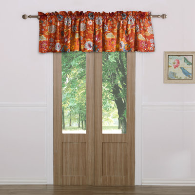 Cantonnière Greenland Home Fashions Astoria Spice - H 19 po x l 84 po avec rideau doublé en polyester et passe-tringle