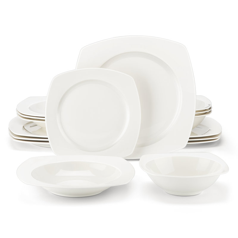 16 Piece Bone China Dinnerware Set - Service for 4