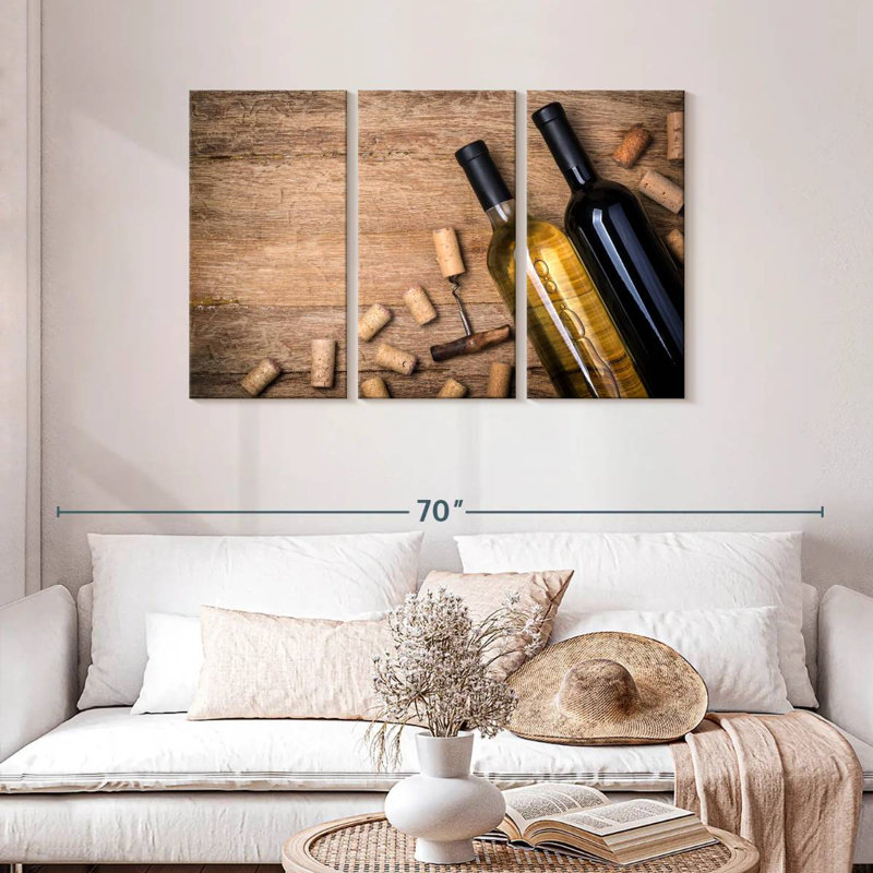 Yarlin Uncorking Wine Bottles, 28" H x 45" W
