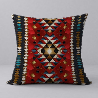 Oreiller New ManosMorenas, caractère et motifs vibrants / taille 22 po x 22 po