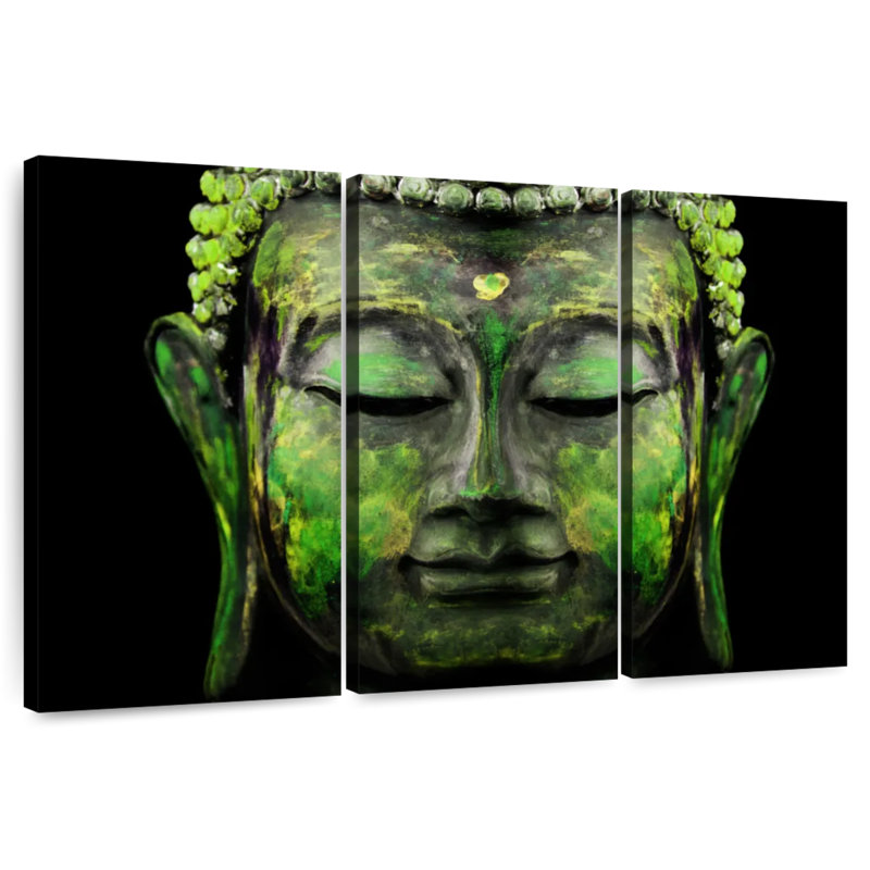 Adella Green Buddha, 48" H x 74" W
