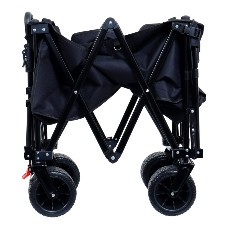 Wagon pliable avec hayon rallongé, housses imperméables anti-poussière, résistantes aux rayons UV, 400 lb de grande capacité, grandes roues tout-terrain