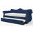 Upholstered Velvet Wood Daybed With Trundle-1436298400