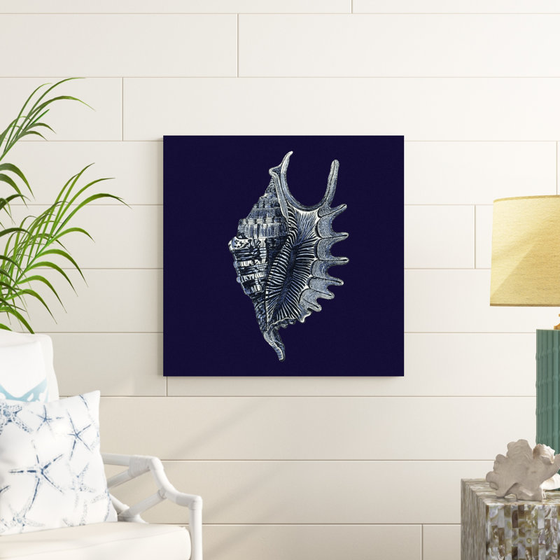 Y SE PAPER Indigo Shells VI, H 30 po x l 30 po x P 1,25 po