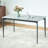 Luxury Sintered Stone Geology Table With Black Legs, 6-8 Geologists Glossy Soap Making