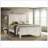 Copper Cream White Wood Queen Panel Bed
