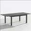 Table de salle à manger d'extérieur en aluminium 63 "à 92", table de patio grise toutes saisons