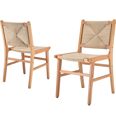 Mordern Dining Chair With Woven Rope Design by Latitude Run