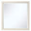 Miroir carré transitionnel blanc Aatythod, 95 cm x 95 cm, encadré de bois