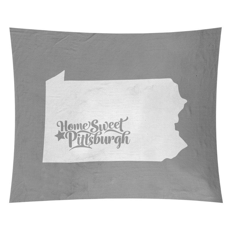 Tapisserie de Pittsburgh en Pennsylvanie, H 88 po x l 104 po, Gris