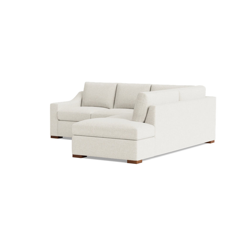Lucca Sectional, Plush Woven - Tan, Right Hand Facing
