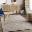 Geometric Flatweave Rug in Blue/Beige Jute-2107540917