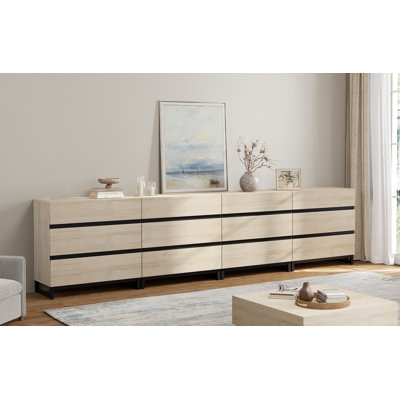 Dresser For Bedroom, Closet Organizers And Storage With 12 Drawers, Chest Of Drawers With Metal Base, Wooden Modern Dresser For Living Room, Hallway, Entryway
