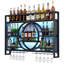 Support à vin à 3 niveaux à fixation murale avec DEL, tablettes de bar flottantes avec porte-verres à vin-647149632-647149638-639754133
