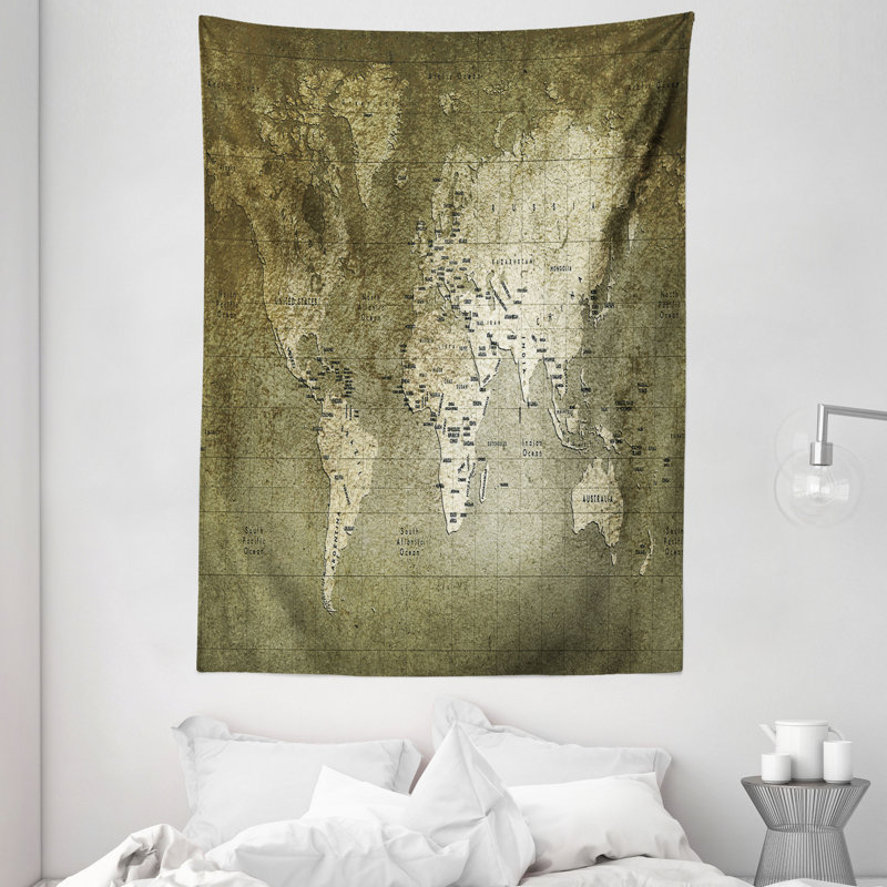Tapisserie polyester antique, H 80 po x l 60 po