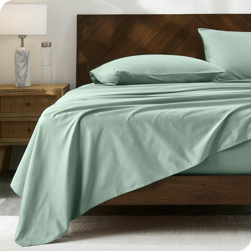 Twin XL Dusty Pink Organic Cotton Percale Sheet Set