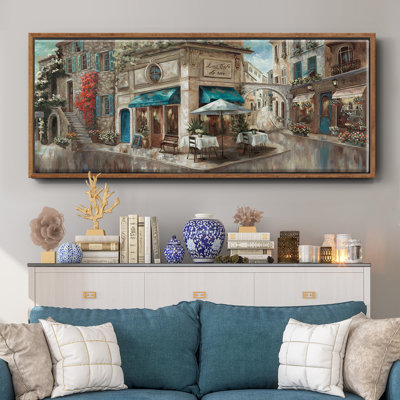Corner Café- Framed Canvas