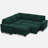 Modular Velvet Pull Out Bed With Storage Ottoman For Living Room Bedroom Apartment-848953532