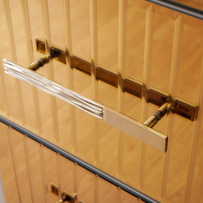 Frum Signature Chest in Riversand with Golden Accent