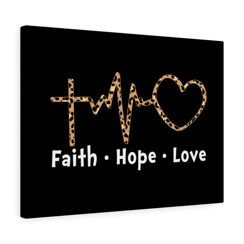 Faith, Hope, Love - Wrapped Canvas Print, 28cm H x 36cm W
