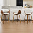 Tabourets de comptoir pivotants modernes de 26 po, îlot de cuisine en bois avec repose-pieds