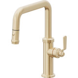 Pull-Down Kitchen Faucet With Button Sprayer - Quad Spout