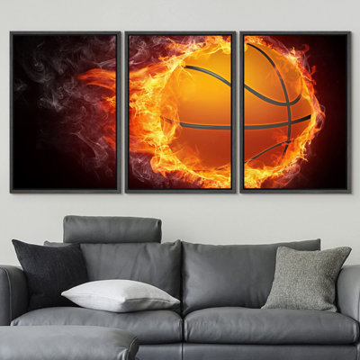 «Passionate Burning Basketball», reproduction d'impression