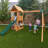 Castlewood Wooden Swing Set, Green Slide-122659965