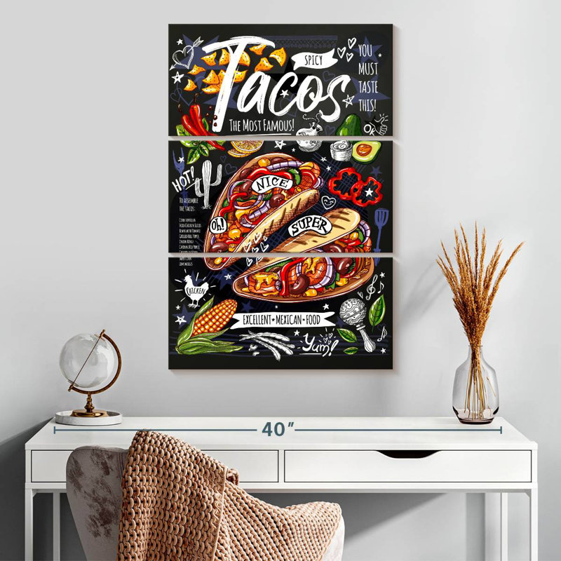 Yarlin Spicy Tacos, 32" H x 20" W