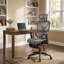 Fauteuil de bureau en filet respirant avec dossier inclinable réglable et repose-pieds rétractable pour poste de travail